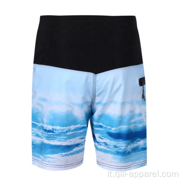 Pantaloncini da surf da uomo elasticizzati a 4 vie con coulisse